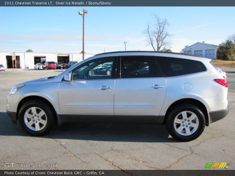 Silver Ice Metallic / Ebony/Ebony 2011 Chevrolet Traverse LT