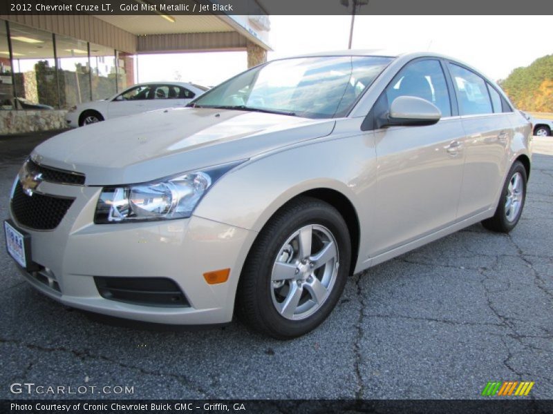 Gold Mist Metallic / Jet Black 2012 Chevrolet Cruze LT