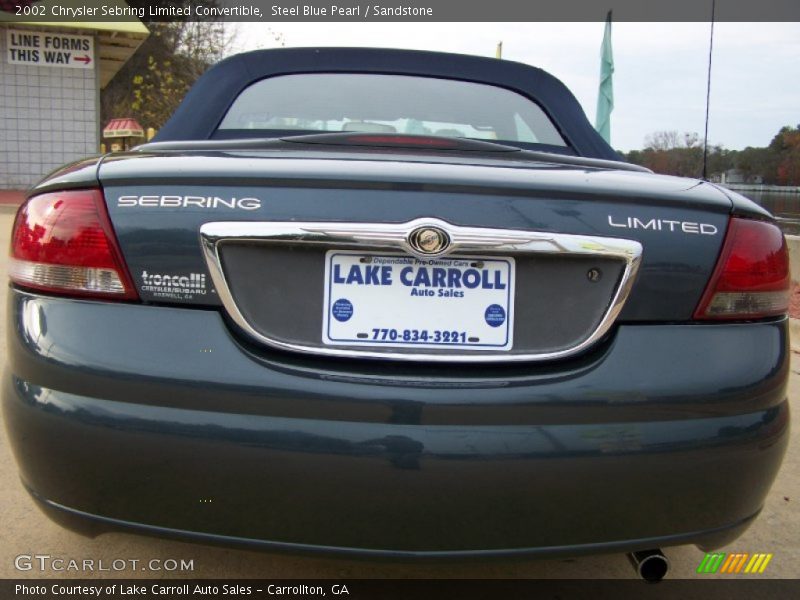 Steel Blue Pearl / Sandstone 2002 Chrysler Sebring Limited Convertible