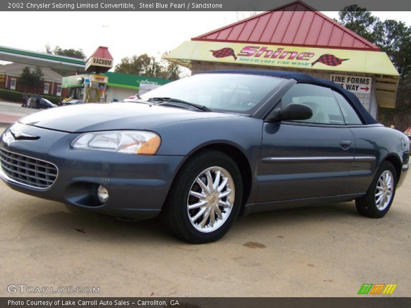 Steel Blue Pearl / Sandstone 2002 Chrysler Sebring Limited Convertible