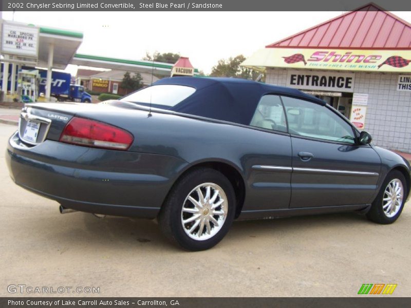 Steel Blue Pearl / Sandstone 2002 Chrysler Sebring Limited Convertible