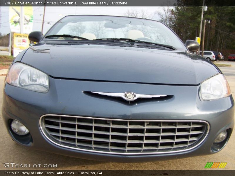 Steel Blue Pearl / Sandstone 2002 Chrysler Sebring Limited Convertible