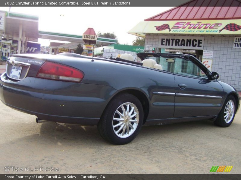 Steel Blue Pearl / Sandstone 2002 Chrysler Sebring Limited Convertible