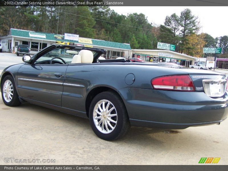 Steel Blue Pearl / Sandstone 2002 Chrysler Sebring Limited Convertible
