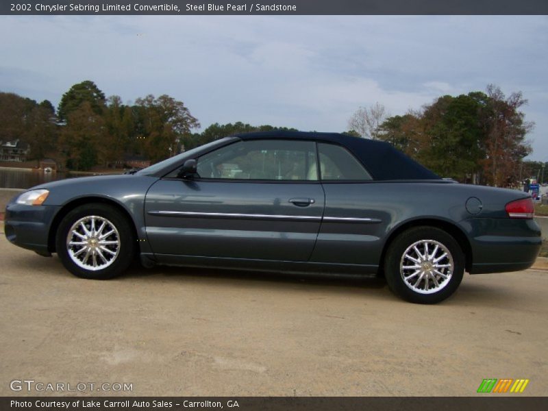 Steel Blue Pearl / Sandstone 2002 Chrysler Sebring Limited Convertible