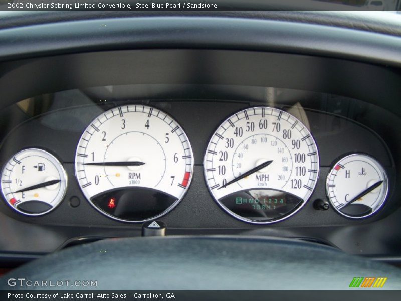  2002 Sebring Limited Convertible Limited Convertible Gauges