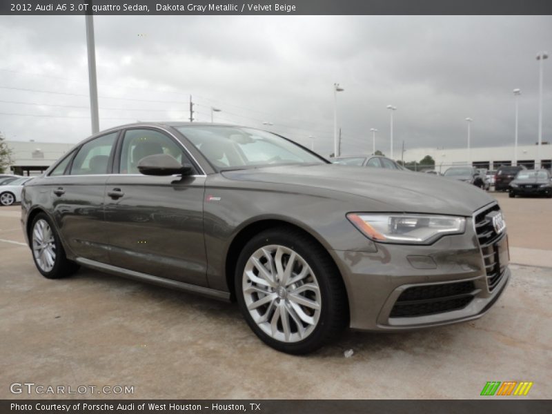 Dakota Gray Metallic / Velvet Beige 2012 Audi A6 3.0T quattro Sedan