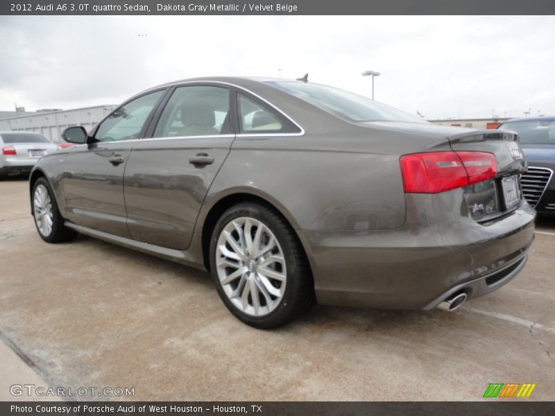 Dakota Gray Metallic / Velvet Beige 2012 Audi A6 3.0T quattro Sedan
