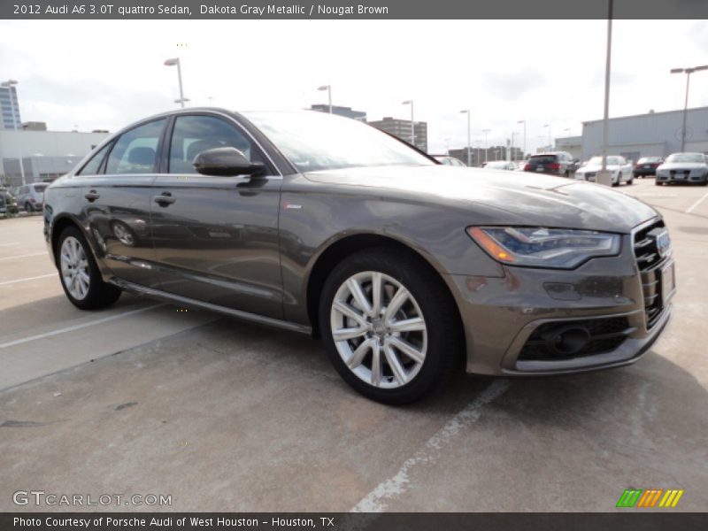 Dakota Gray Metallic / Nougat Brown 2012 Audi A6 3.0T quattro Sedan