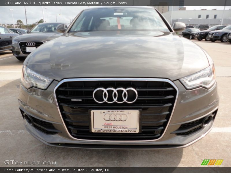 Dakota Gray Metallic / Nougat Brown 2012 Audi A6 3.0T quattro Sedan