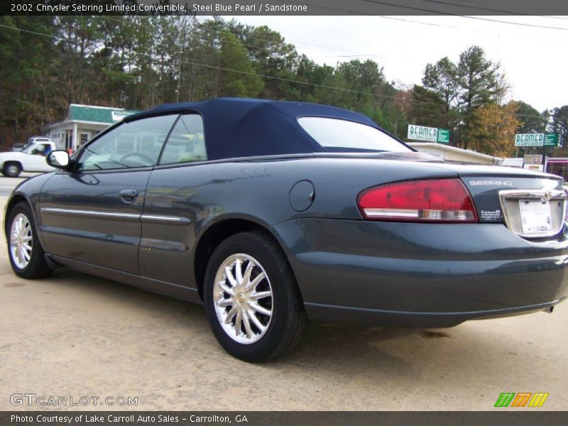 Steel Blue Pearl / Sandstone 2002 Chrysler Sebring Limited Convertible
