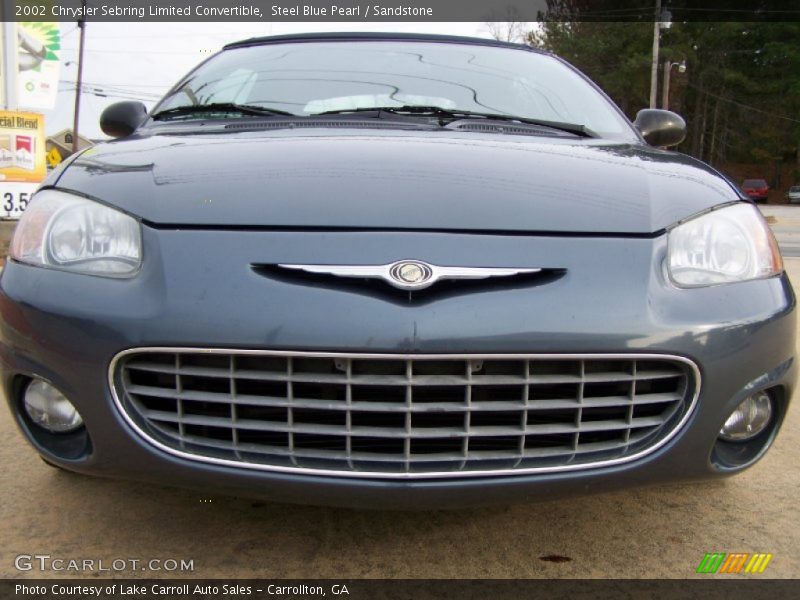 Steel Blue Pearl / Sandstone 2002 Chrysler Sebring Limited Convertible