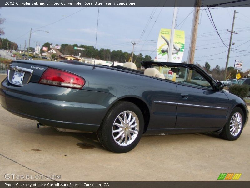 Steel Blue Pearl / Sandstone 2002 Chrysler Sebring Limited Convertible