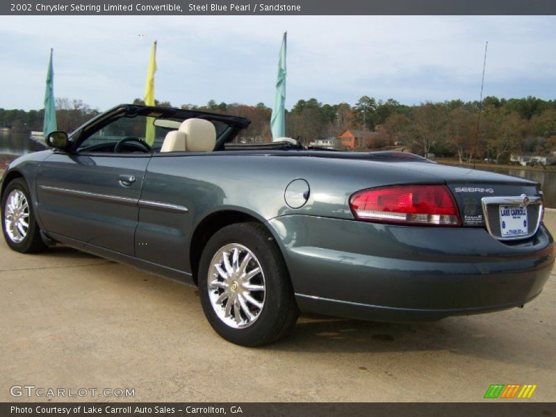 Steel Blue Pearl / Sandstone 2002 Chrysler Sebring Limited Convertible