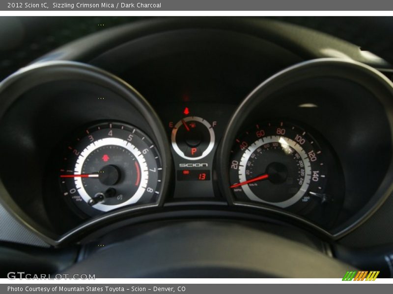 Sizzling Crimson Mica / Dark Charcoal 2012 Scion tC