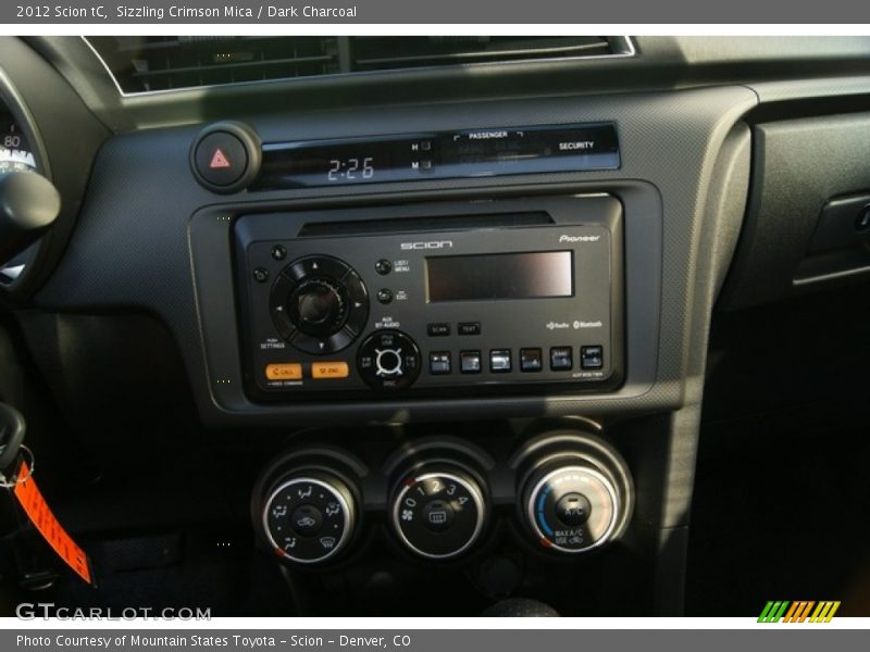 Sizzling Crimson Mica / Dark Charcoal 2012 Scion tC
