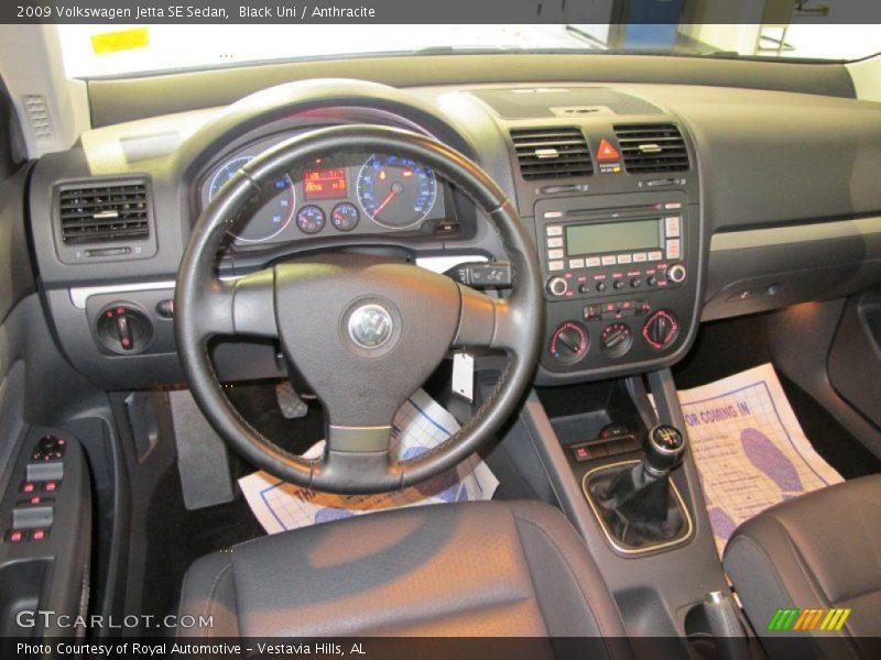 Black Uni / Anthracite 2009 Volkswagen Jetta SE Sedan