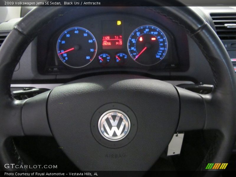 Black Uni / Anthracite 2009 Volkswagen Jetta SE Sedan