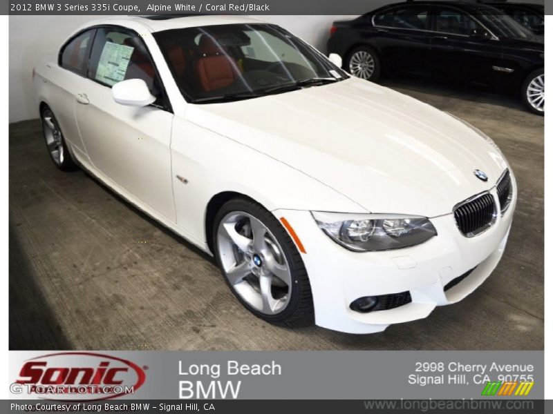 Alpine White / Coral Red/Black 2012 BMW 3 Series 335i Coupe