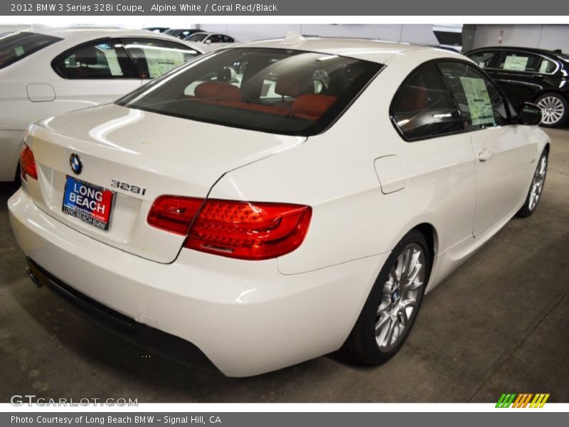Alpine White / Coral Red/Black 2012 BMW 3 Series 328i Coupe