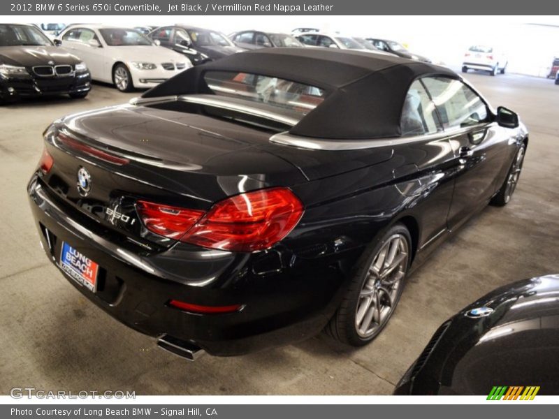 Jet Black / Vermillion Red Nappa Leather 2012 BMW 6 Series 650i Convertible