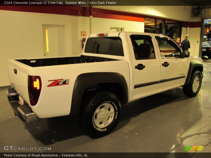 Summit White / Very Dark Pewter 2004 Chevrolet Colorado LS Crew Cab