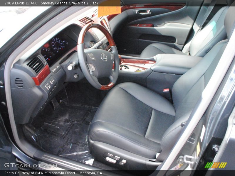 Smokey Granite Gray Mica / Black 2009 Lexus LS 460