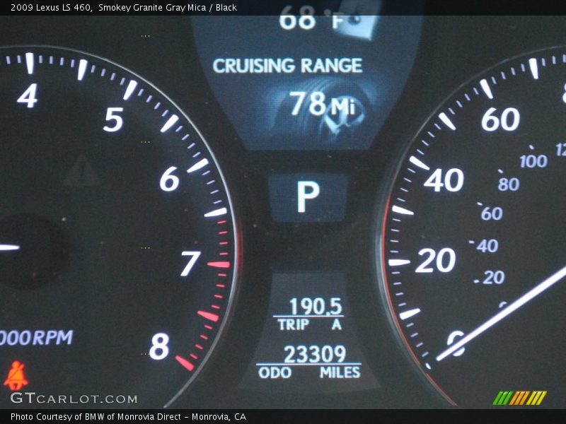 Smokey Granite Gray Mica / Black 2009 Lexus LS 460
