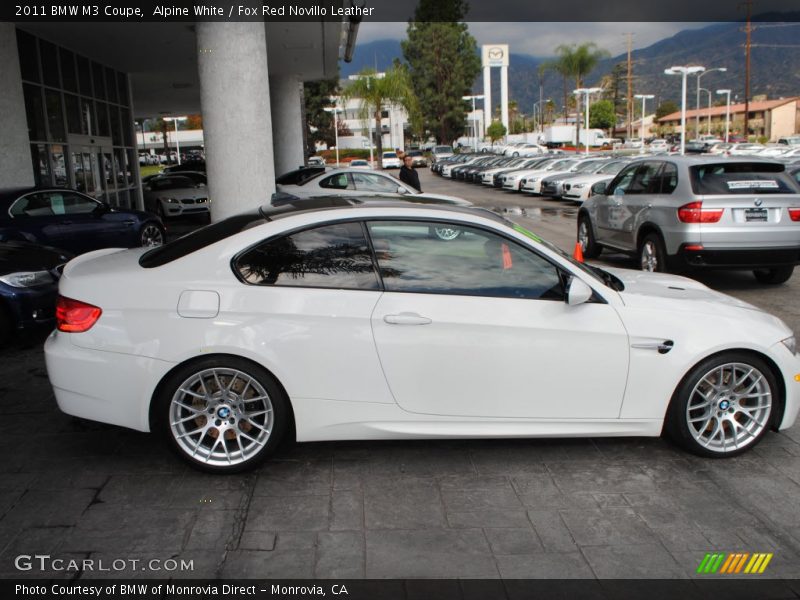 Alpine White / Fox Red Novillo Leather 2011 BMW M3 Coupe
