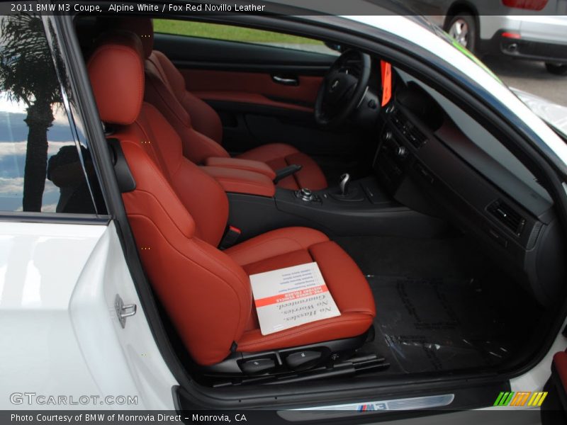 Alpine White / Fox Red Novillo Leather 2011 BMW M3 Coupe