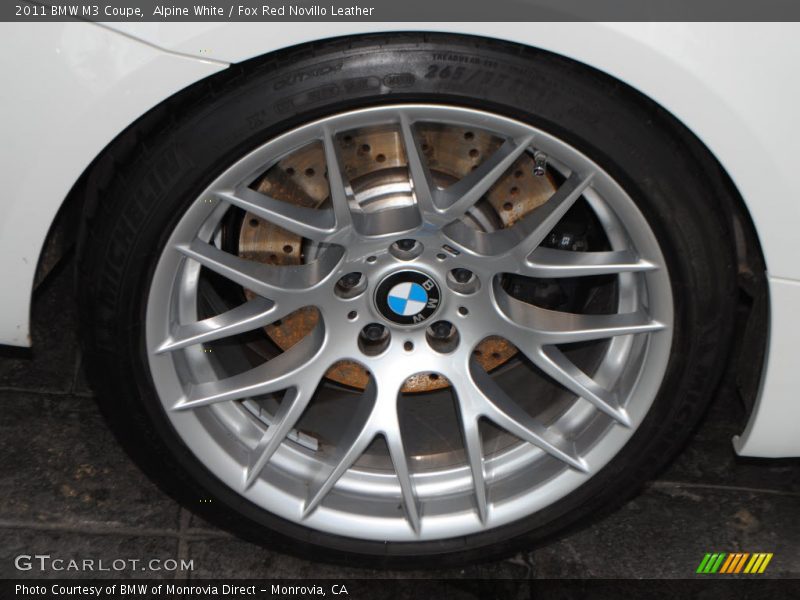 Alpine White / Fox Red Novillo Leather 2011 BMW M3 Coupe