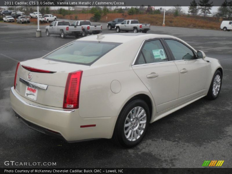 Vanilla Latte Metallic / Cashmere/Cocoa 2011 Cadillac CTS 3.0 Sedan