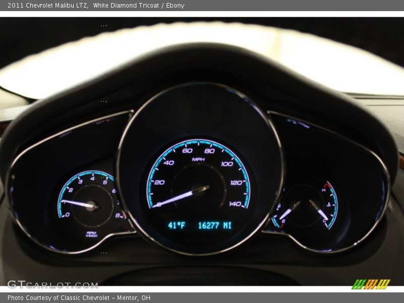 White Diamond Tricoat / Ebony 2011 Chevrolet Malibu LTZ