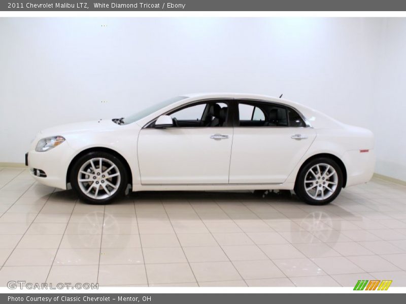 White Diamond Tricoat / Ebony 2011 Chevrolet Malibu LTZ