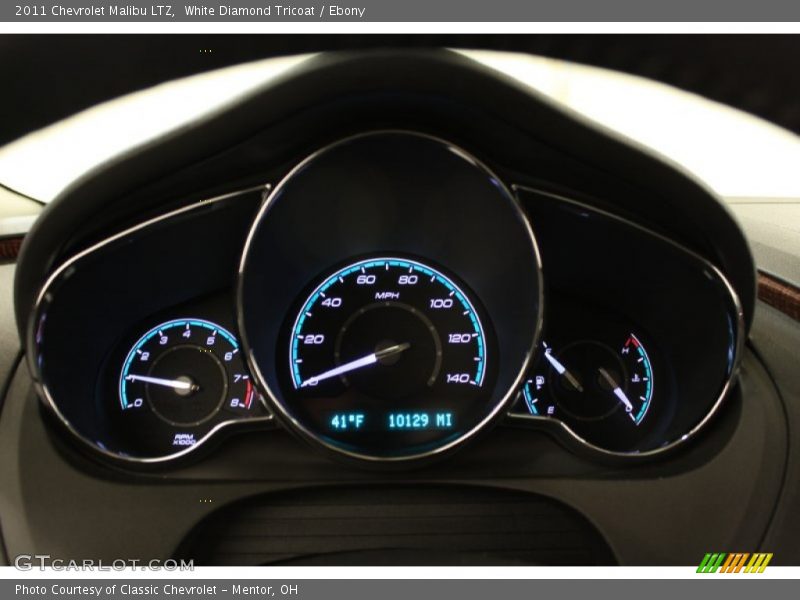 White Diamond Tricoat / Ebony 2011 Chevrolet Malibu LTZ