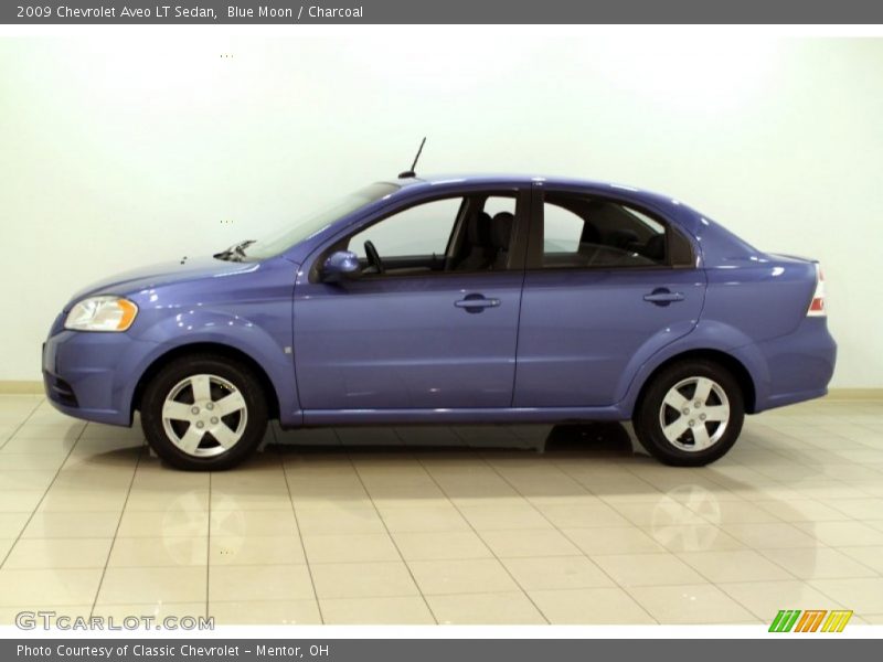 Blue Moon / Charcoal 2009 Chevrolet Aveo LT Sedan