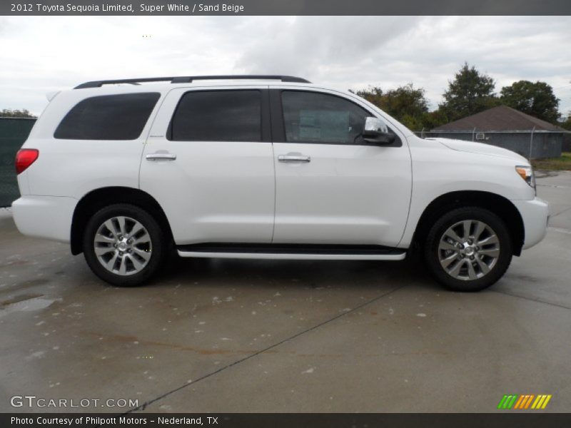 Super White / Sand Beige 2012 Toyota Sequoia Limited