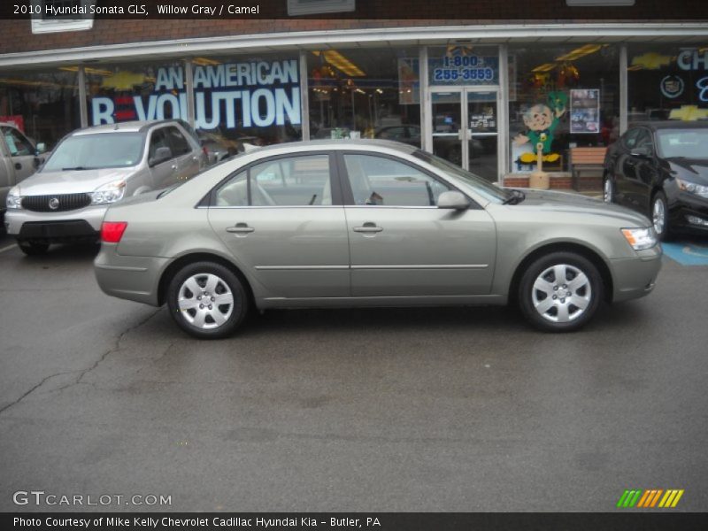 Willow Gray / Camel 2010 Hyundai Sonata GLS