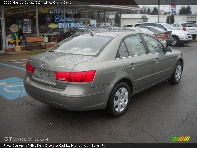 Willow Gray / Camel 2010 Hyundai Sonata GLS