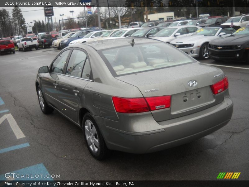 Willow Gray / Camel 2010 Hyundai Sonata GLS