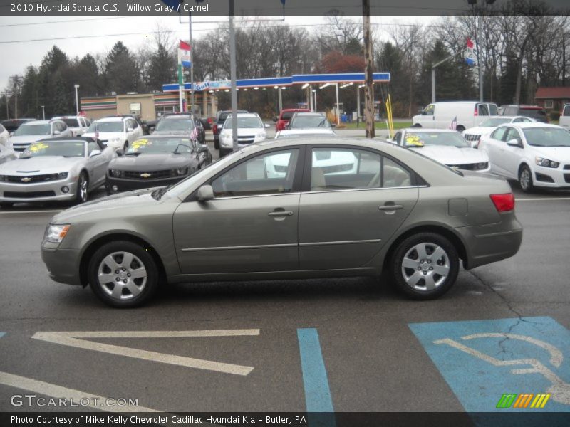 Willow Gray / Camel 2010 Hyundai Sonata GLS