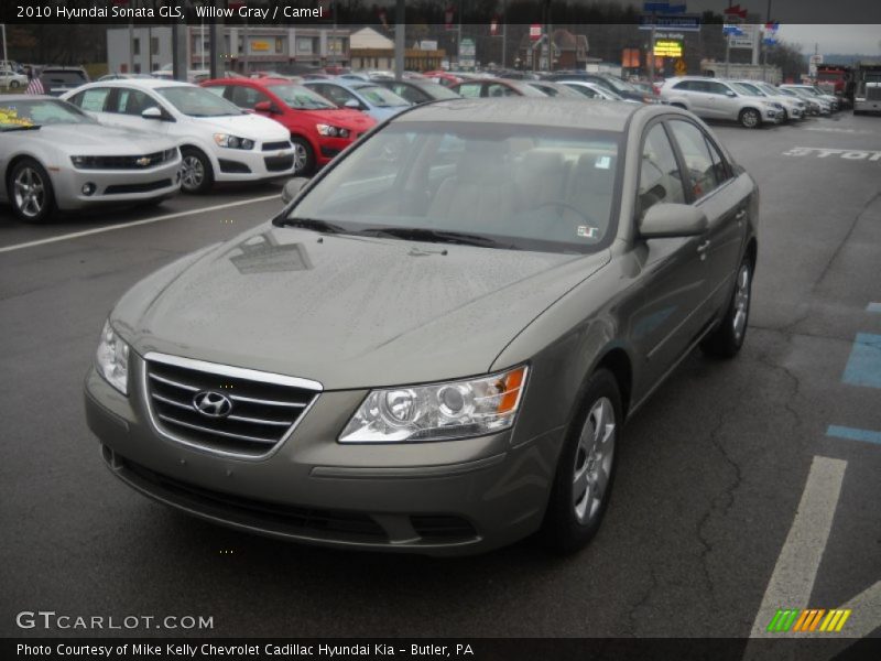 Willow Gray / Camel 2010 Hyundai Sonata GLS