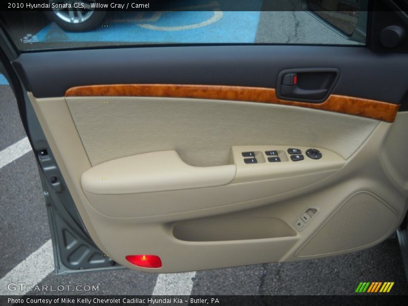 Willow Gray / Camel 2010 Hyundai Sonata GLS
