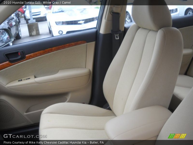 Willow Gray / Camel 2010 Hyundai Sonata GLS