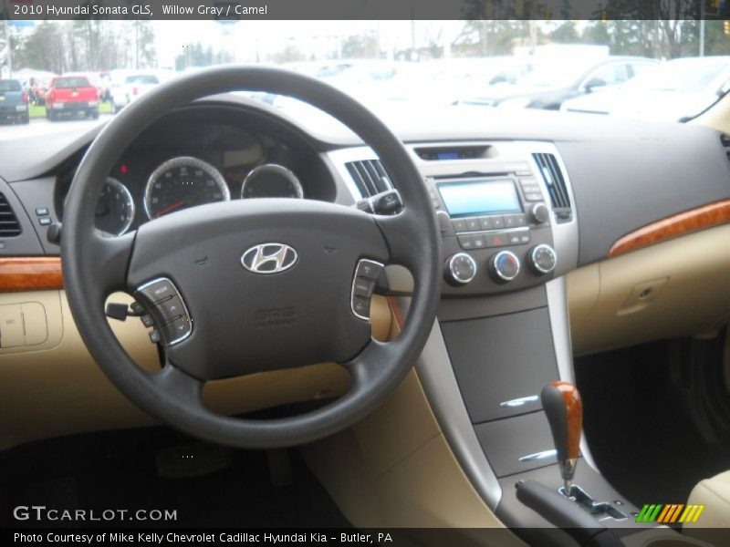 Willow Gray / Camel 2010 Hyundai Sonata GLS