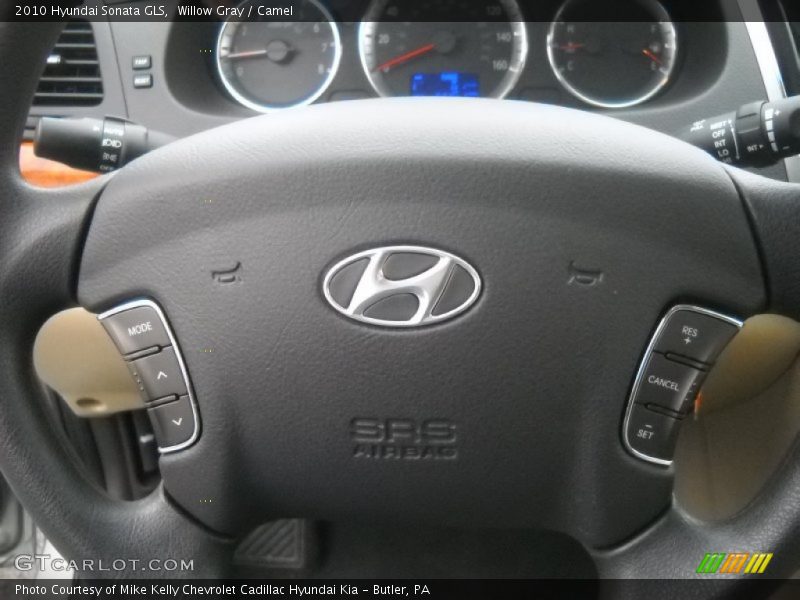 Willow Gray / Camel 2010 Hyundai Sonata GLS