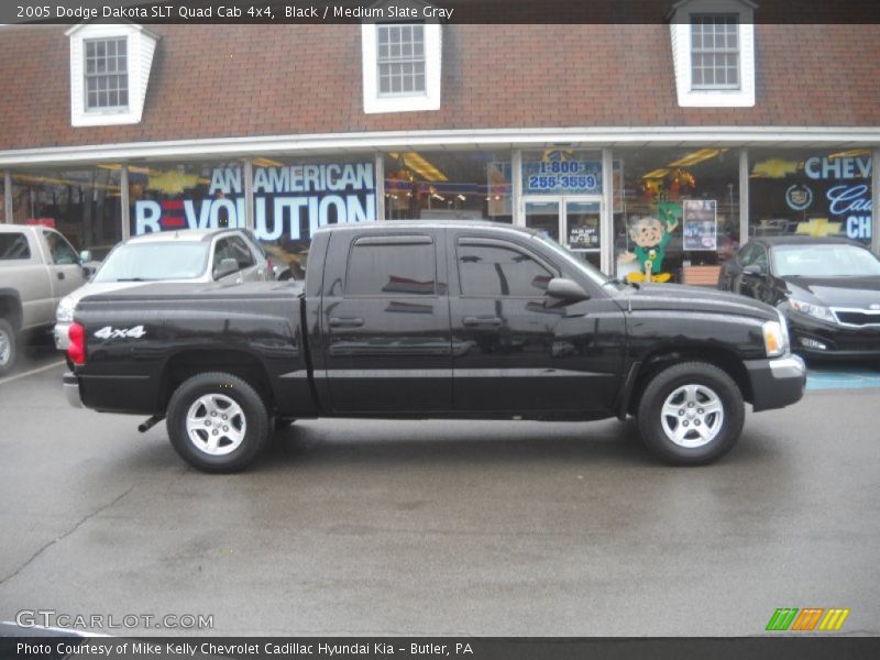 Black / Medium Slate Gray 2005 Dodge Dakota SLT Quad Cab 4x4