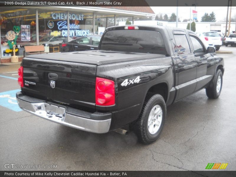 Black / Medium Slate Gray 2005 Dodge Dakota SLT Quad Cab 4x4