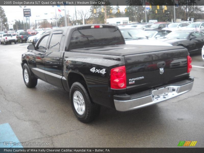 Black / Medium Slate Gray 2005 Dodge Dakota SLT Quad Cab 4x4