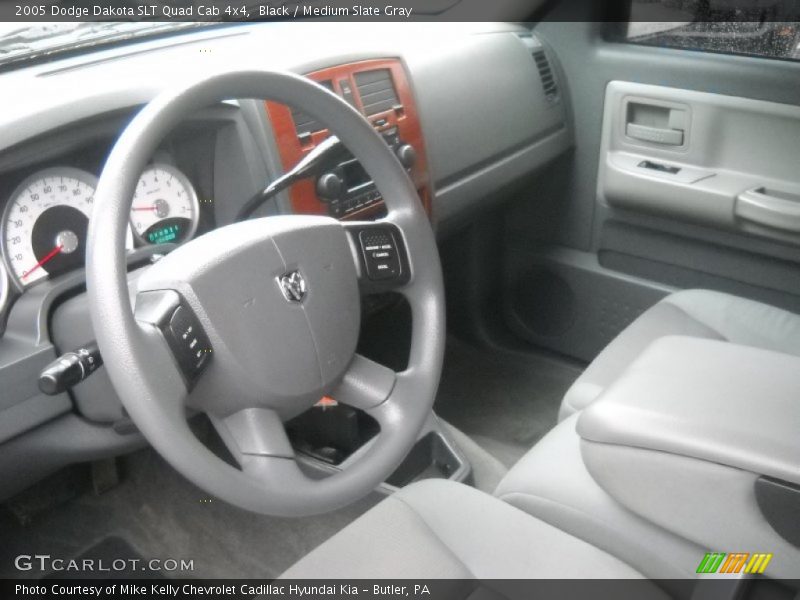 Black / Medium Slate Gray 2005 Dodge Dakota SLT Quad Cab 4x4